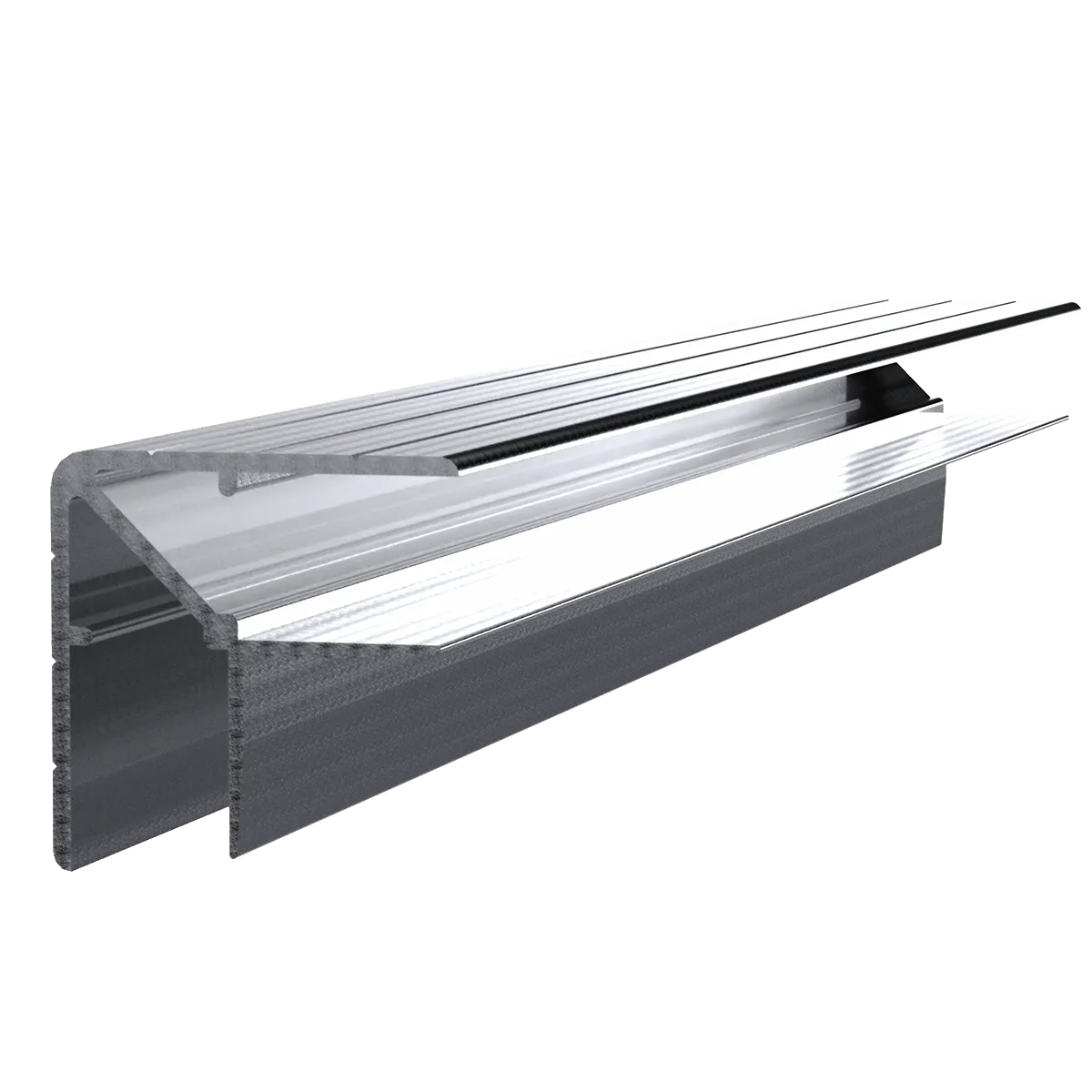 1/2" Aluminum Double Angle, 10 Feet Length