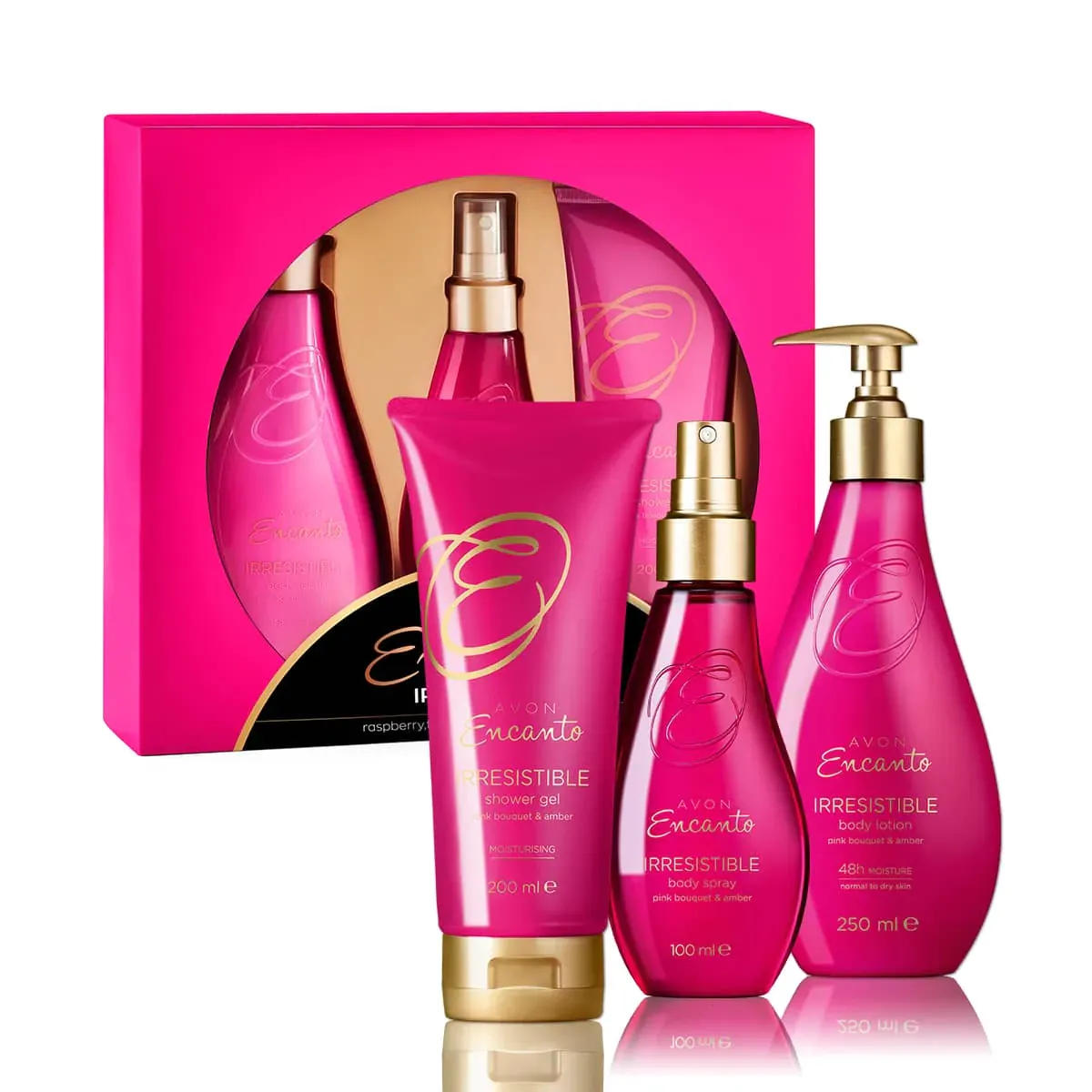 Avon Encanto Irresistible Body Spray Pink Bouquet & Amber - 100ml