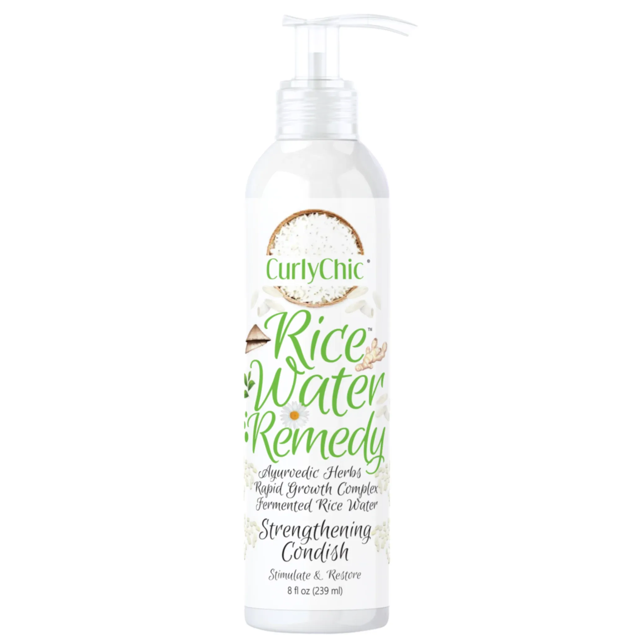 CurlyChic Rice Water Remedy Strengthening Deep Condish 8oz