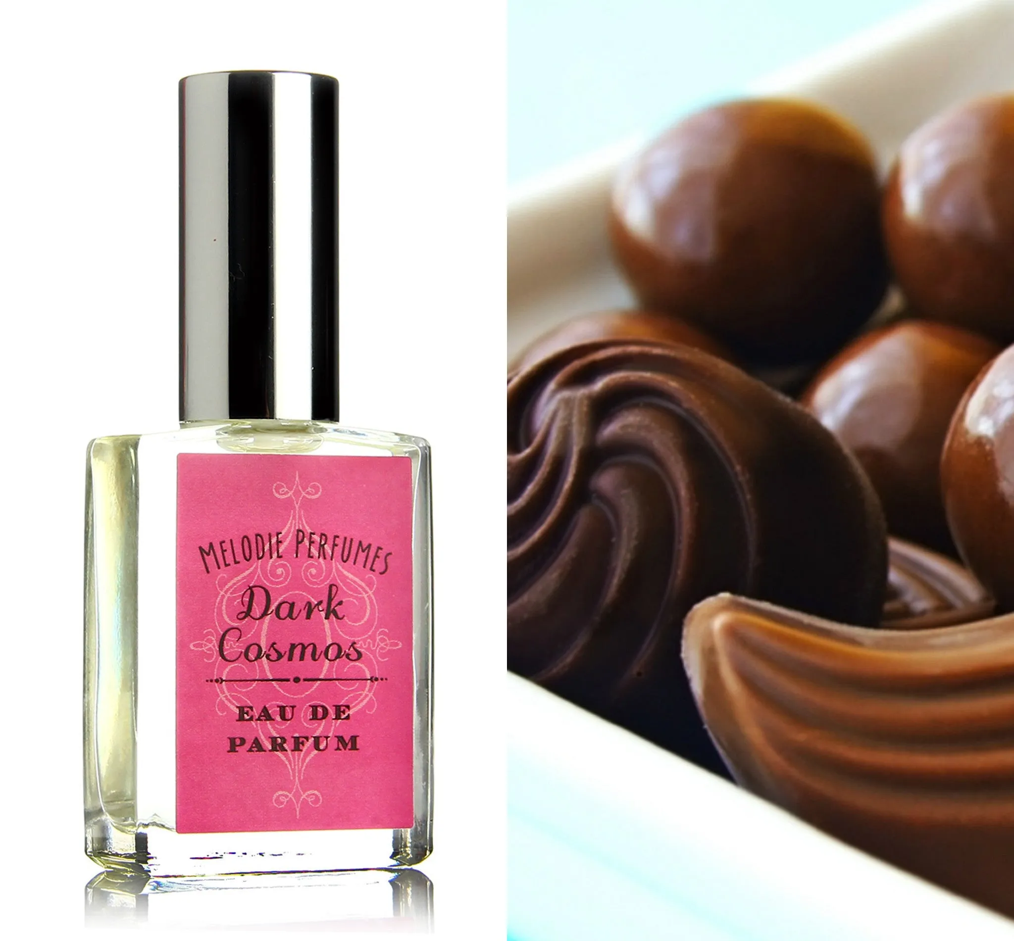 Dark Cosmos™ perfume spray. Melodie Perfumes. Dark chocolate and berries