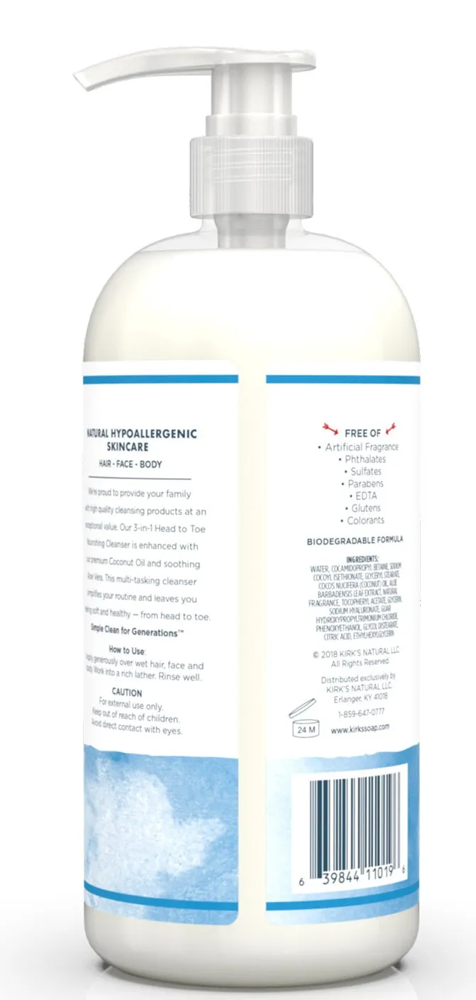 Kirk's 3-in-1 Heat to Toe Cleanser Original 32oz