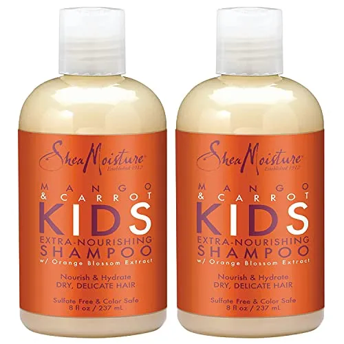 Mango & Carrot Kids Extra-Nourishing Shampoo - Pack of 2 by Shea Moisture for Kids - 8 oz Shampoo