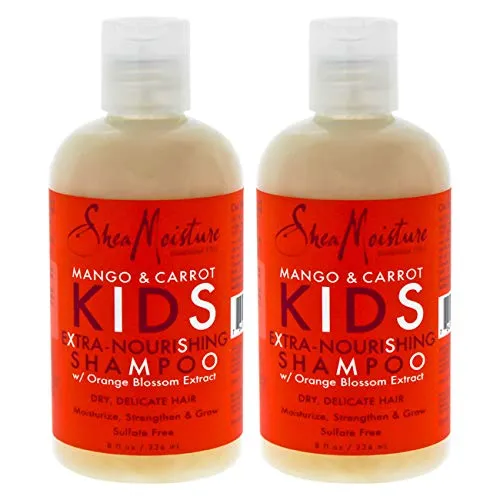 Mango & Carrot Kids Extra-Nourishing Shampoo - Pack of 2 by Shea Moisture for Kids - 8 oz Shampoo