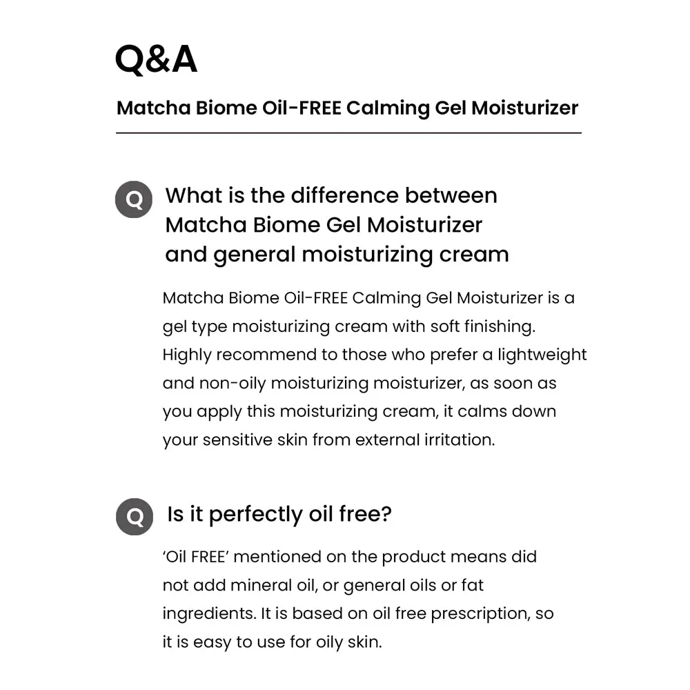 Matcha Biome Oil-Free Calming Gel Moisturizer 100ml/3.38fl.oz