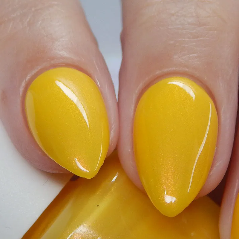 Page Me - yellow shimmer nail polish