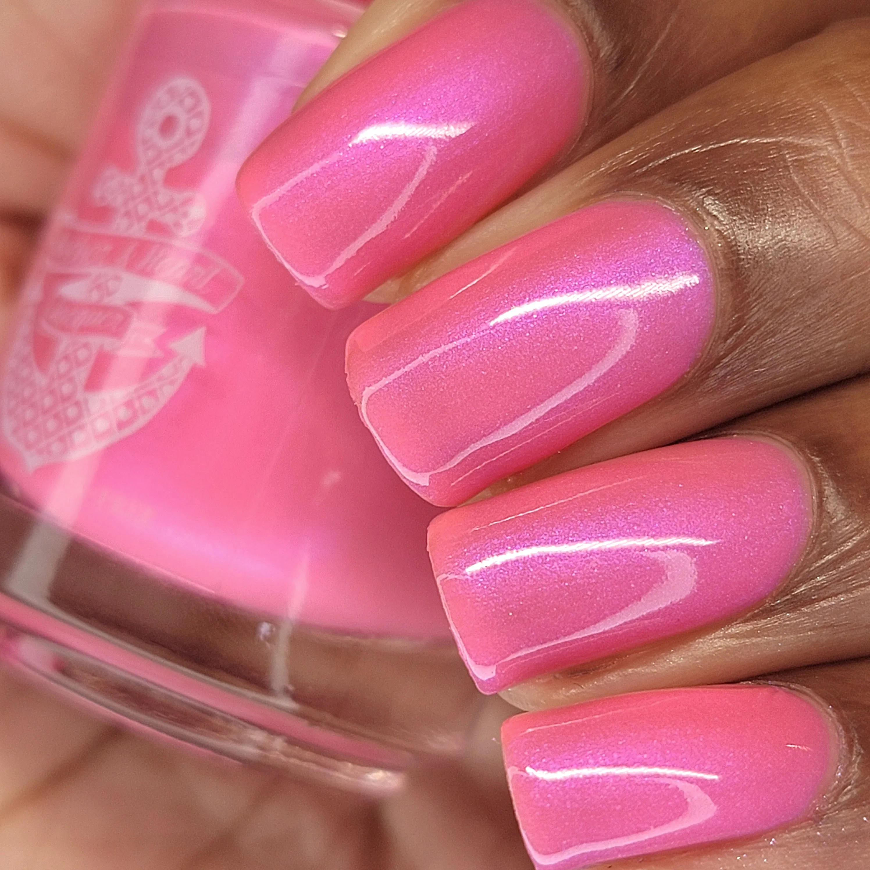 Pretty Fly - light pink shimmer nail polish