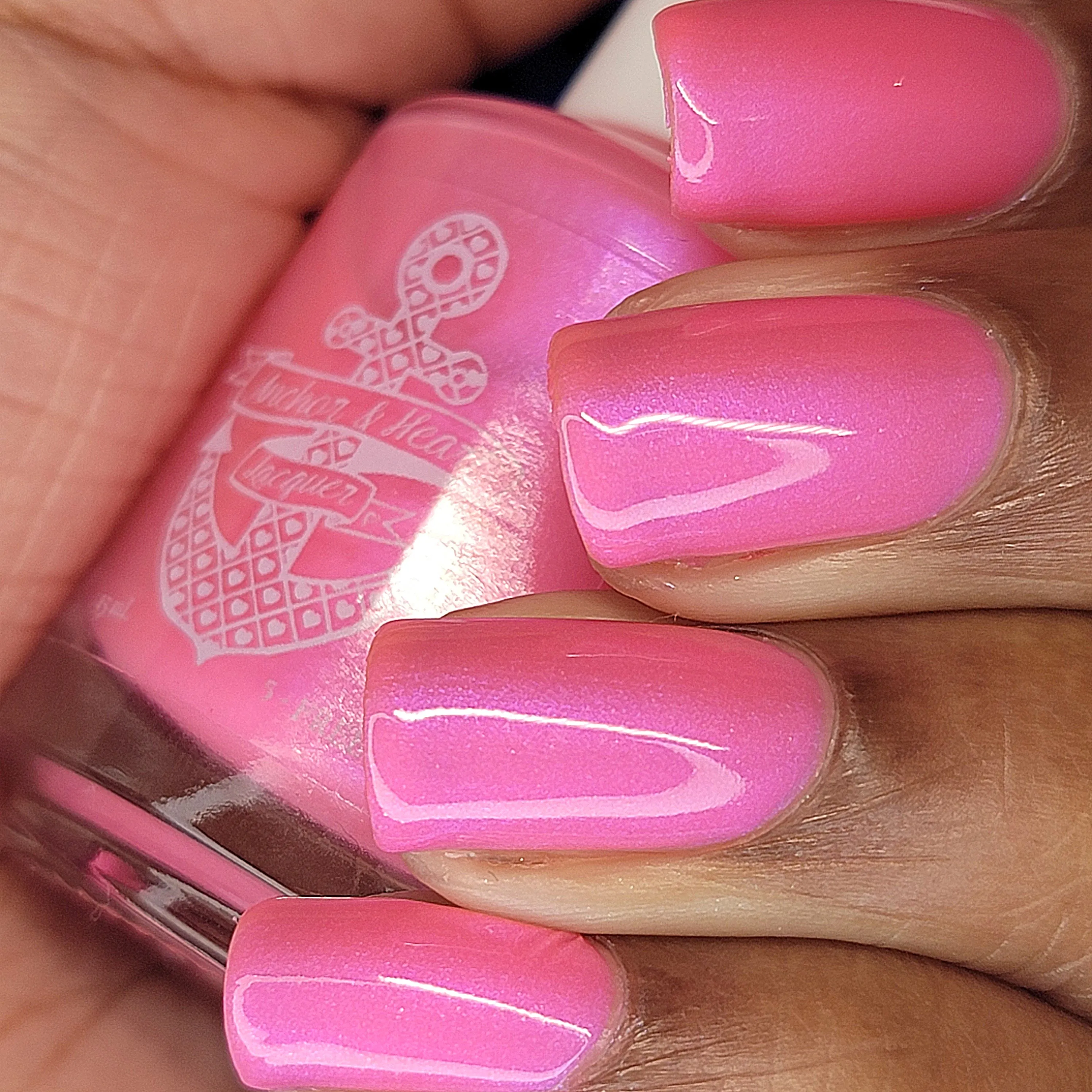 Pretty Fly - light pink shimmer nail polish