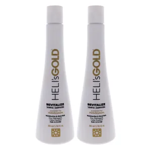 Revitalize Shampoo by Helis Gold for Unisex - 10.1 oz Shampoo - Pack of 2