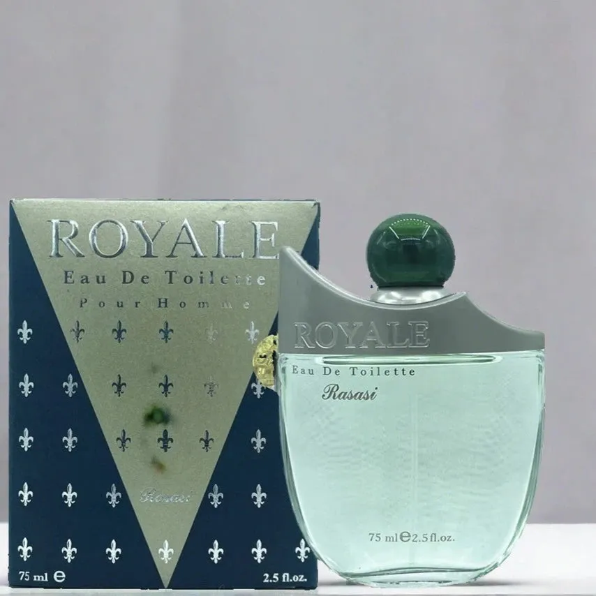 ROYALE BLUE RASANI Scented Pheromone Eau de Toilette Fragrance Original 2.5 Fl Oz