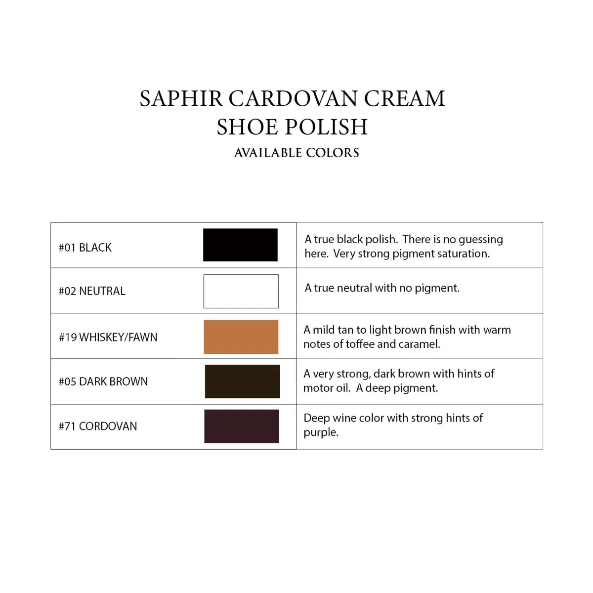 Saphir Cordovan Cream Shoe Polish