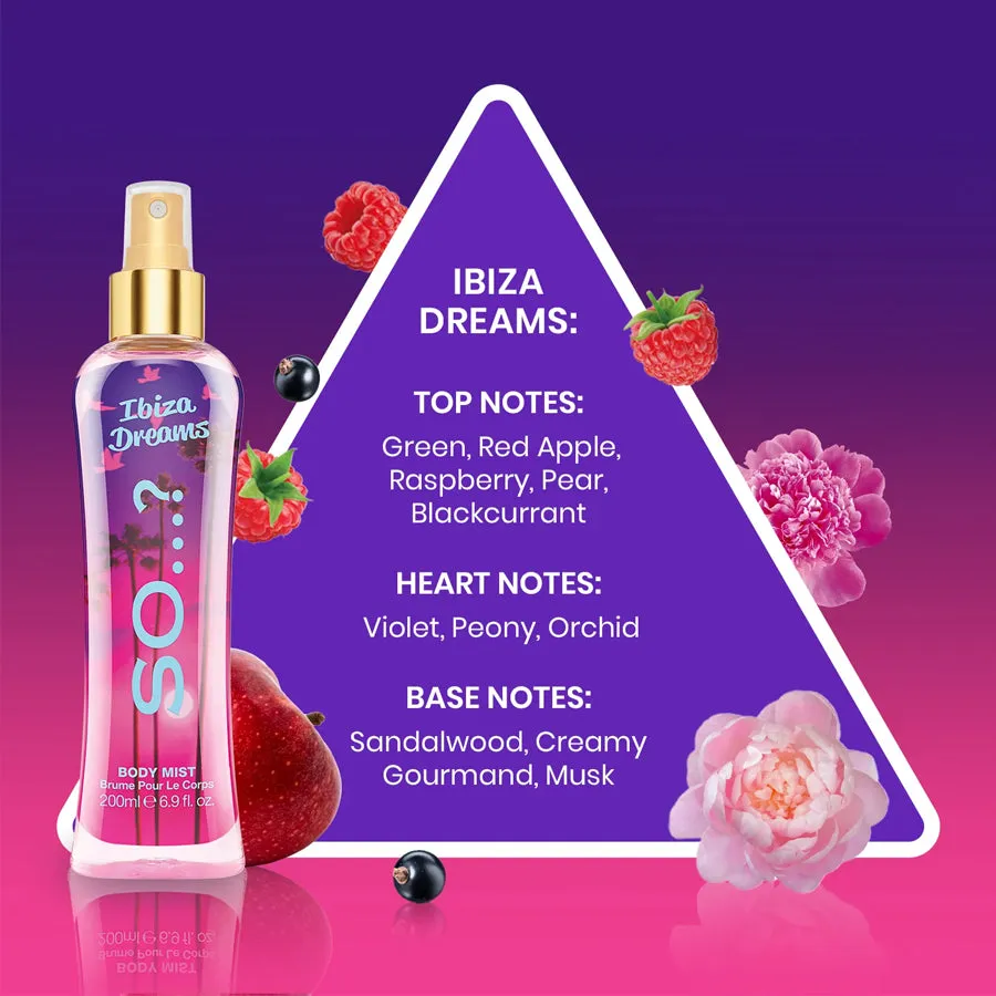 So...? Escapes Ibiza Dreams Body Mist 200ml